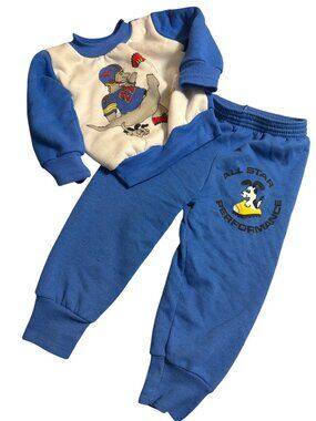 Vintage Andover Togs 2 Piece Sweatsuit All Star Performance Football Dogs Sz 2T